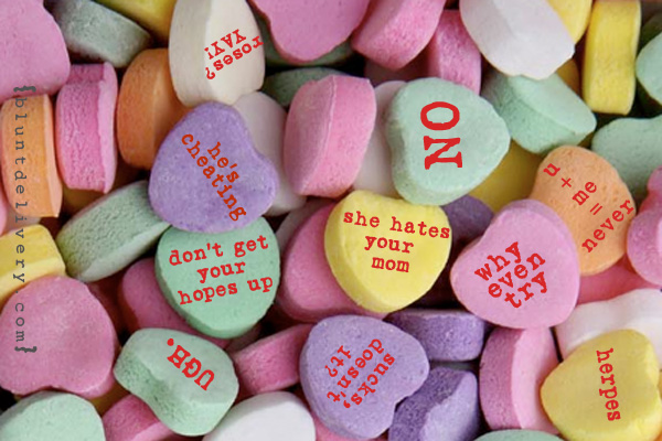 sarcastic funny candy hearts